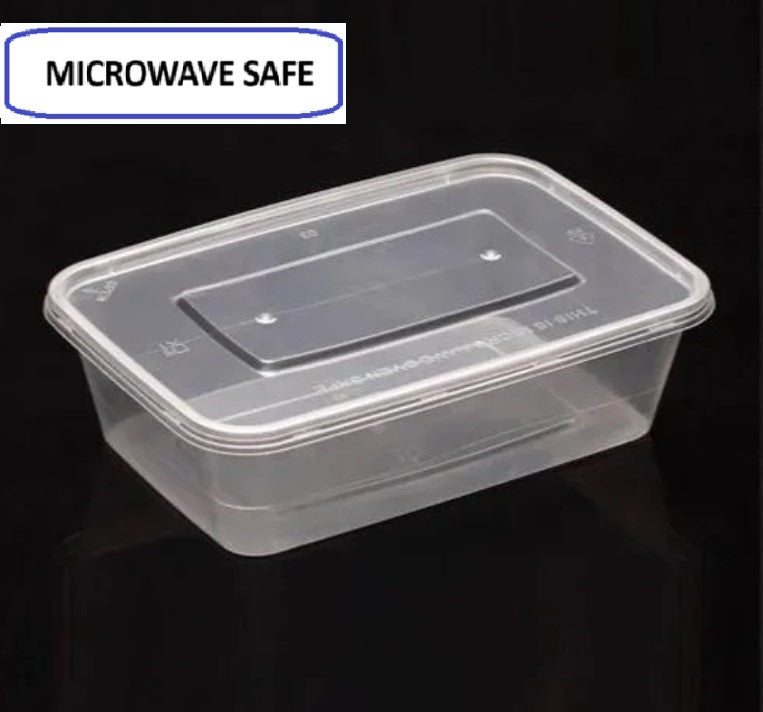 Rectangular Microwave Safe Plastic Food Container 750ml