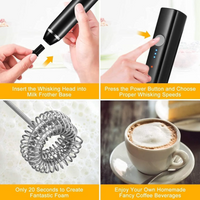 Milk Frother USB Speed Adjustable Milk Frother / 3 Speed / Rachargeable