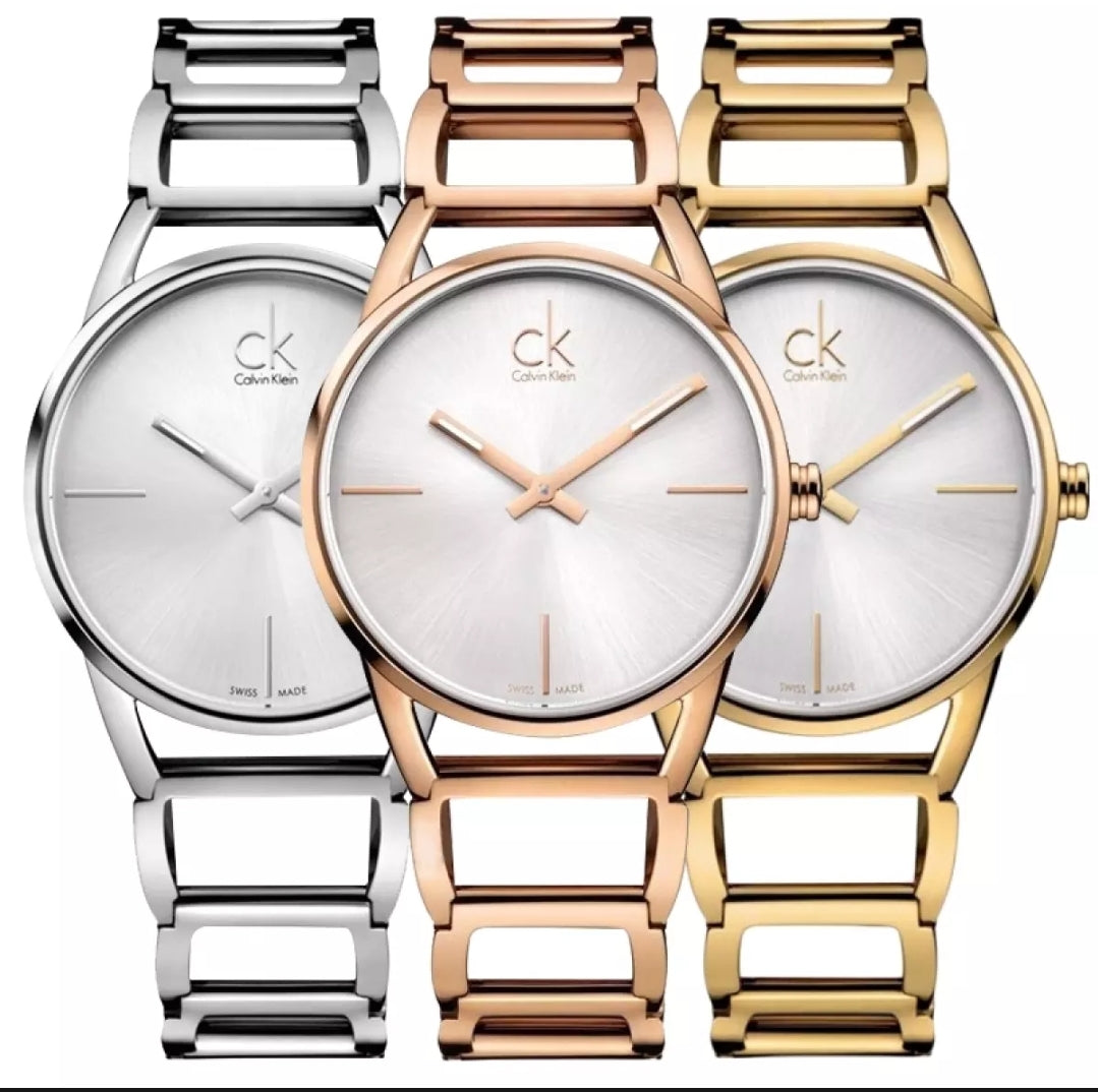 C K Ladies Watch Stainless Steel Black Silver Gold RoseGold Girls Watch