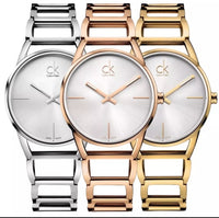 C K Ladies Watch Stainless Steel Black Silver Gold RoseGold Girls Watch