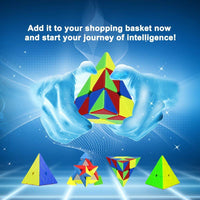 3x3x3 Triangle Pyramid Speed Magic Square Professional Magic Game Colorful