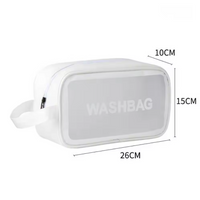 3pcs Portable Travel Wash Bag Female Transparent Waterproof Makeup Storage