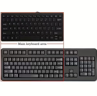 K-1000 Mini Keyboard 78-Key Mini Keyboard USB Powered Wired Keyboard
