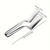 Multi-purpose Stainless Steel Cooking Tongs: Spatula, BBQ Clip, & More