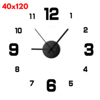 Creative Frameless DIY Wall Clock Wall Decal Home Silent Clock Living Room