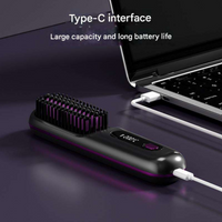 Cordless Hair Straightener Brush, Rapid Heating, Hot Comb Hair Straightener