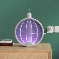 Smart 4-in-1 Electronic Rechargeable Mosquito Swatter Racket with Foldable