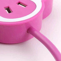 Flower Petals/UFO Shape Multi Plug Extension Cord Power Socket with 4/2 USB