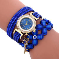 Luxury Casual Analog Quartz Watch with Bracelet Jewellery - Blue