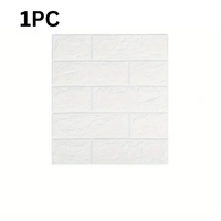5pcs 3d Wall Stickers Wallpaper Foam Soft Tiles, Bedroom Faux Brick