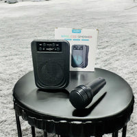 Rechargeable Mini Bluetooth Speaker with Wireless Mic, Big Sound, LED