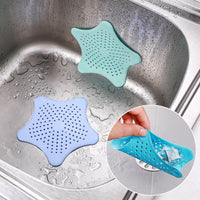 Anti Blocking Floor Drain Silicone Sewer Outfall Strainer Sink Filter Star