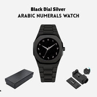 Arabic Watch Men's Quartz Watch Business Style Simple Design Wristwatch