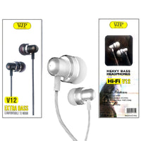 Bass Stereo Earphone Vjp V12 Comfortable Hi-Fi Premium Sound Stereo