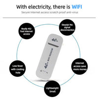 4g Lte USB WiFi Dongle 150Mbps Mobile Broadband Modem & Sim Card Router for