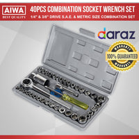Aiwa 40 PC Socket Wrench and Tool Kit Set