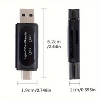 Universal 4-in-1 Otg Card Reader with Type-C & USB Ports - High-Speed Data