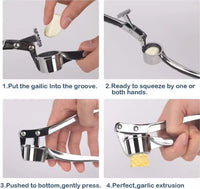 1-piece Durable Metal Garlic Press - Effortless Crusher, Handheld