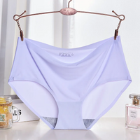 Set of 3 Seamless Mid-Rise Ice Triangle Panties with No Visible Lines.