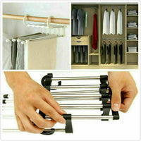5 in 1 Pant Rack Shelves Clothes Hangers Multi-functional Wardrobe Magic Hanger