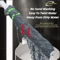 Easy-wring Hands-Free Mop - Kitchen, Bedroom & Living Room Floors | No Hand