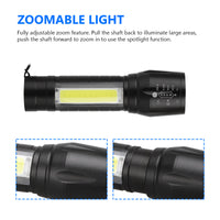 Mini LED Rechargeable Flashlight Light Camping COB Light Flashlight