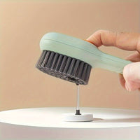 Multi-functional Liquid Dispenser Shoe Brush with Soft Bristles, Plastic