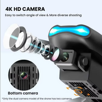 E99w Pro Drone Quadcopter Remote Control Handle Four Axis Aircraft HD 6k