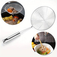 1pc Premium Stainless Steel Fine Mesh Skimmer Strainer - Kitchen Food Spider
