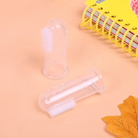 2pcs Silicone Finger Toothbrush for Infants, Fully Silicone Baby Toothbrush