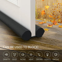 Door Twin Draft Guard Stopper Sound Proof Reduce Noise Door Bottom Sealing