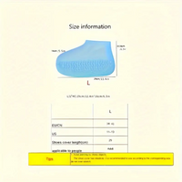 Pair of Silicone Shoe Covers - Waterproof and Rainproof, Reusable and