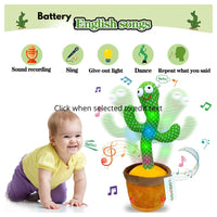 Tiktok Dancing Cactus Toy with 60 Popular Songs + 3 Costumes Talking Singing