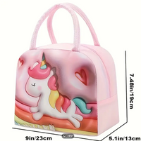 Cartoon Thermal Insulation Lunch Bags Oxford Fresh Cooler Pouch for Students