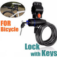 Bicycle Mtb Wire Lock 2 Key Giant Road Cycle Bicycle Lock Anti-Theft