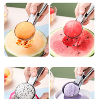 Premium Stainless Steel Ice Cream Scoop with Trigger Fruit Scoop Frozen