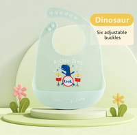 Durable Silicone Bib for Babies Cute Unisex Designs, Lightweight with Secure