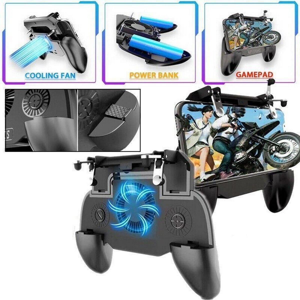 Sr Game Controller Joystick with Cooling Fan and Charger for Pubg on Mobile