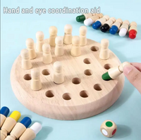 Wooden Memory International Board Game, Wooden Matching Stick Chessboard