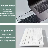 K-1000 Mini Keyboard 78-Key Mini Keyboard USB Powered Wired Keyboard