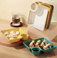 4pcs Plastic Serving Platter Set, Potato Chip Plate, Sturdy Snack Plate