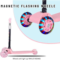 Foldable Kick Scooter Light-Up Wheels 3 Wheel Scooter 5 Height Adjustable