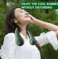 Foldable Bladeless Wearable Neck Fan – Travel & Sports