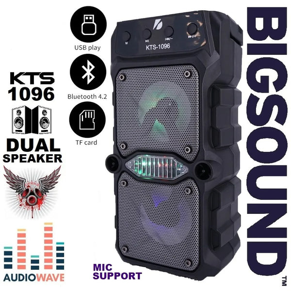 Kts Speaker Kts-1096 3*2 Inch Twin Loudspeakers Highest Quality Portable
