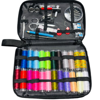 90pcs Compact Travel Sewing Kit with Assorted Threads, Needles, Scissors