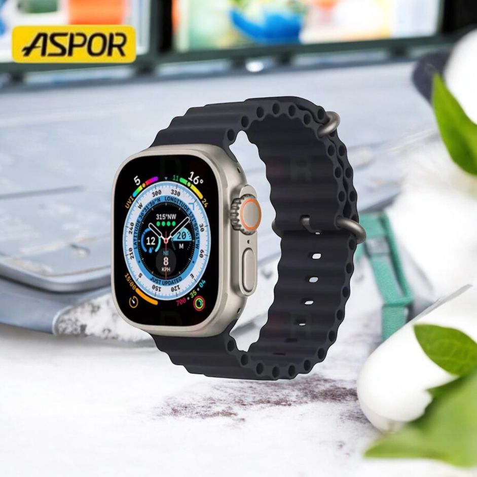 Aspor Smartwatch Ultra: Sleek Design with Infinite Display, Bluetooth