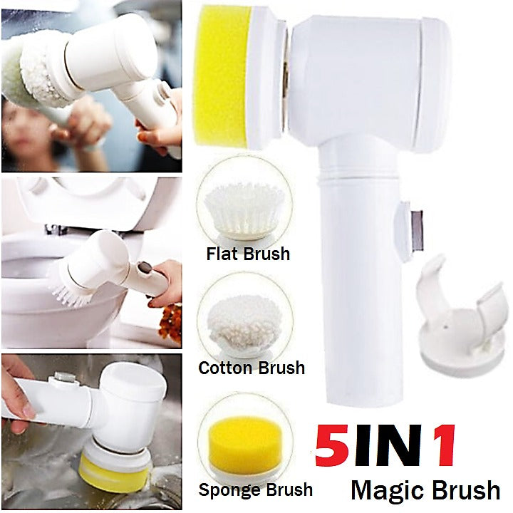 Electric Spin Scrubber Cleaning Brush Handheld Kitchen Bathroom Sink