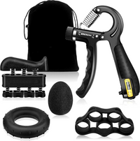 5pcs/set Hand Gripper Gym Fitness Hand Grip Ball Kit Power Finger Forearm