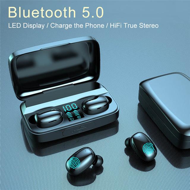 A10s Wireless Earphone Bluetooth 5.0 Headsets LED Display with 1800mAh Power