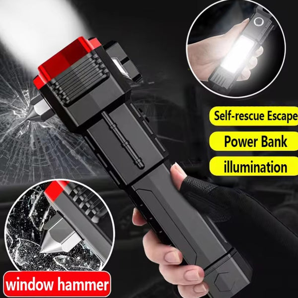 Super Bright USB Charging Hammer Torch with Power Bank - LED Flashlights